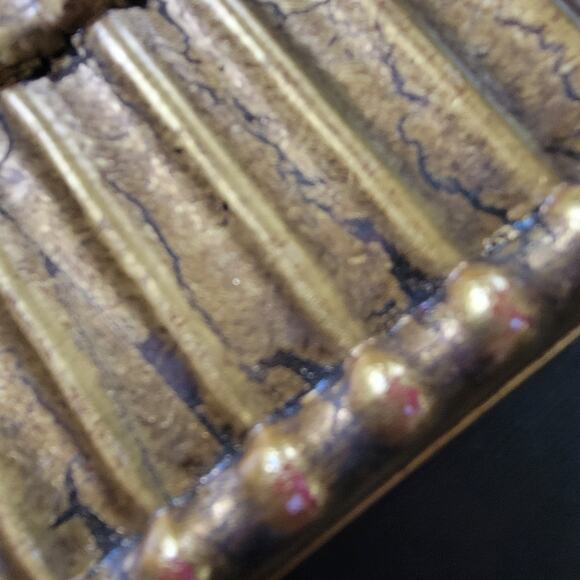 Vintage Sir Roger de Trumpington Brass Rubbing Art in Ornate Gold Frame 31x19 - Picture 16 of 16